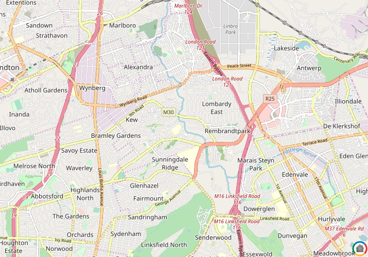 Map location of Corlett Gardens